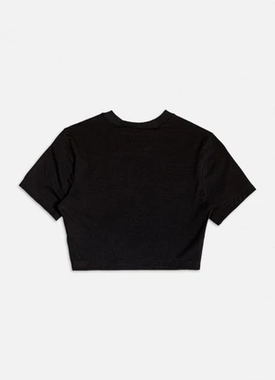 Authoria - Blusa Baby Tee Preta com Strass Preto - AUTHORIA