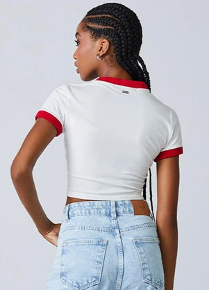 Authoria - Blusa Baby Tee Vintage do Mickey Pérola - AUTHORIA