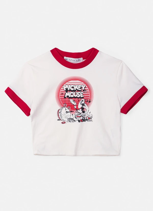 Authoria - Blusa Baby Tee Vintage do Mickey Pérola 5