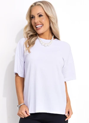 Bimini - Blusa Branco em Malha de Algodão - BIMINI