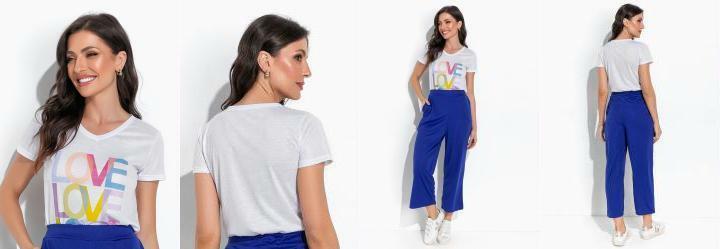 Blusa Branco em Malha