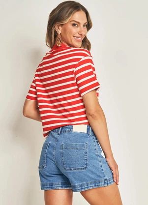 Doce Trama - Blusa Canelada Listrada Listrado - DOCE TRAMA