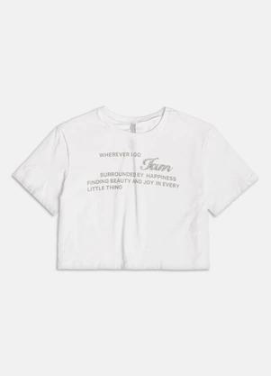 Authoria - Blusa com Aplique em Strass  Off White - AUTHORIA