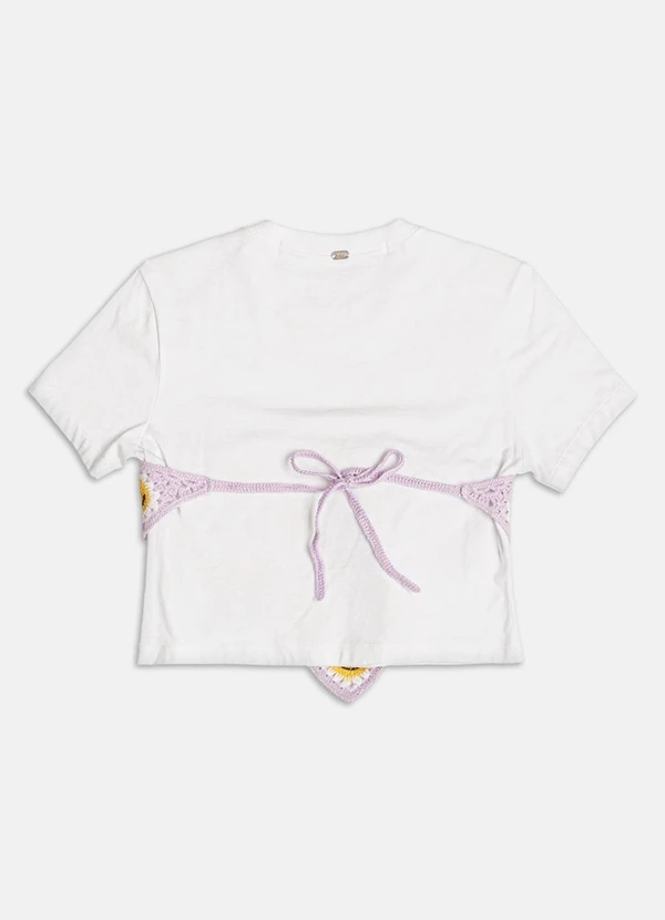 Authoria - Blusa com Bandana de Crochê  Off White 2