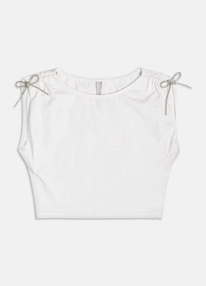 Authoria - Blusa com Detalhe Drapeado  Off White - AUTHORIA