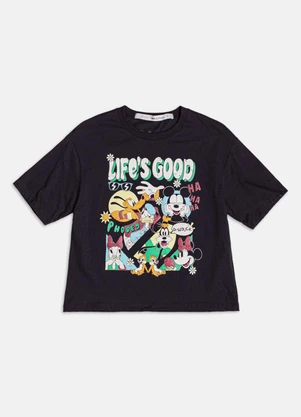 Authoria - Blusa com Estampa da Disney  Preto - AUTHORIA