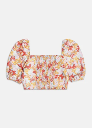 Authoria - Blusa com Estampa de Borboletas  Rosa - AUTHORIA