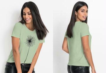 Blusa com Estampa Localizada Frontal Verde Candy