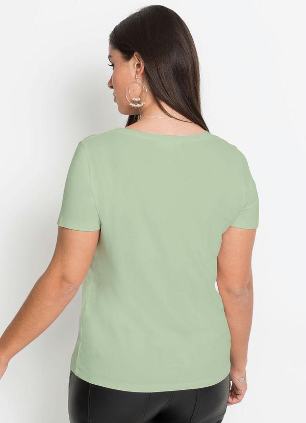 bonprix - Blusa com Estampa Localizada Frontal Verde Candy 5