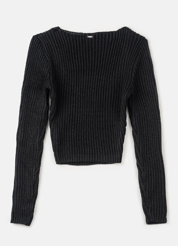 Authoria - Blusa Corset de Tricot Preto Preto 2