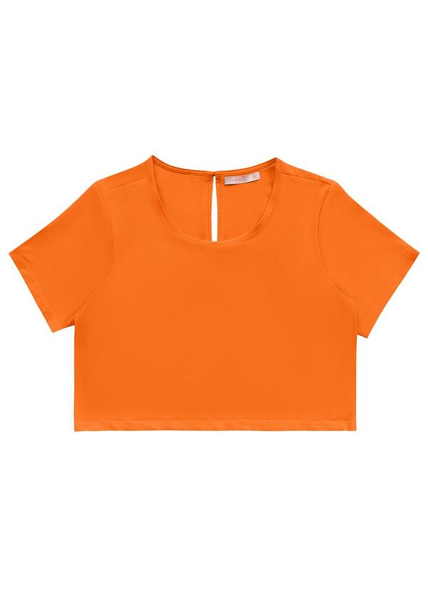 Angel - Blusa Crepe Texturizado Laranja