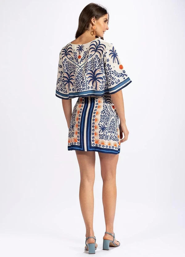 Farm - Blusa Cropped Tarde de Verão Azul 4