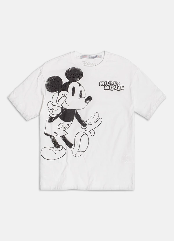 Authoria - Blusa do Mickey com Strass Off White