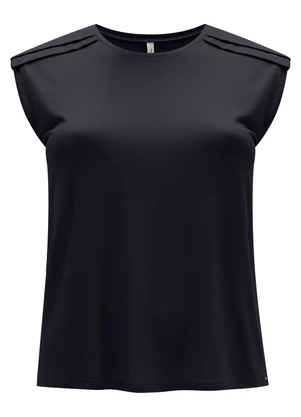 Lunender Mais Mulher - Blusa em Malha Crepe com Gola Redonda Preto - LUNENDER MAIS MULHER