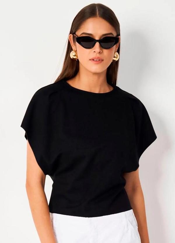 Colcci - Blusa em Tecido Plano Preto