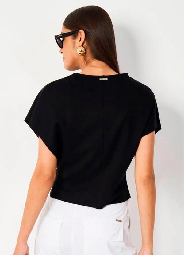 Colcci - Blusa em Tecido Plano Preto 2