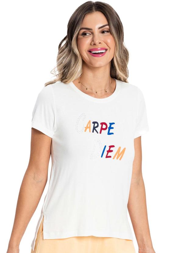 Rovitex - Blusa Feminina Carpe Diem Bege