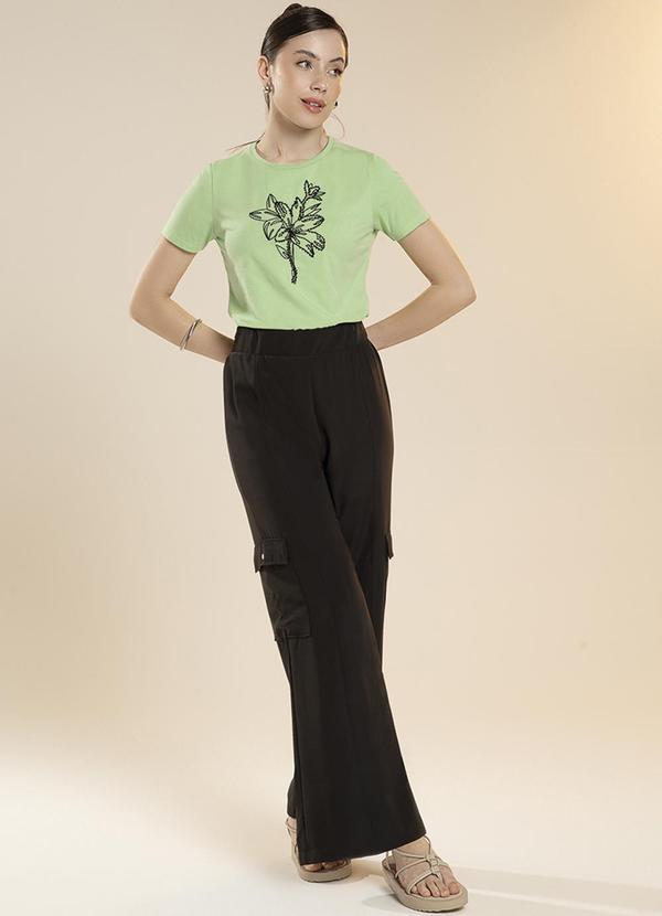 Habana - Blusa Feminina com Bordado em Cordel Verde 2