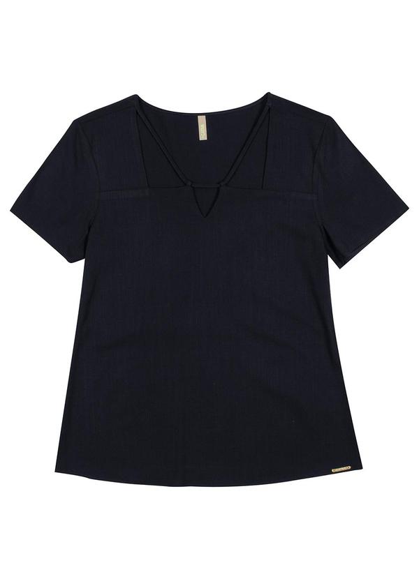 Cativa - Blusa Feminina com Decote Diferenciado Preto