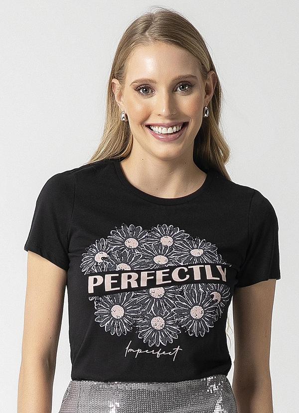 Habana - Blusa Feminina com Estampa Floral Preto