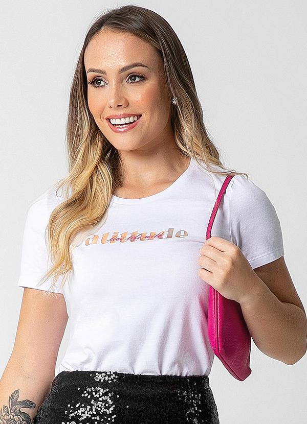 Habana - Blusa Feminina Estampada com Fóil Branco