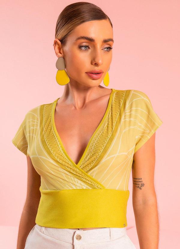 Gris - Blusa Feminina Estampada Verde