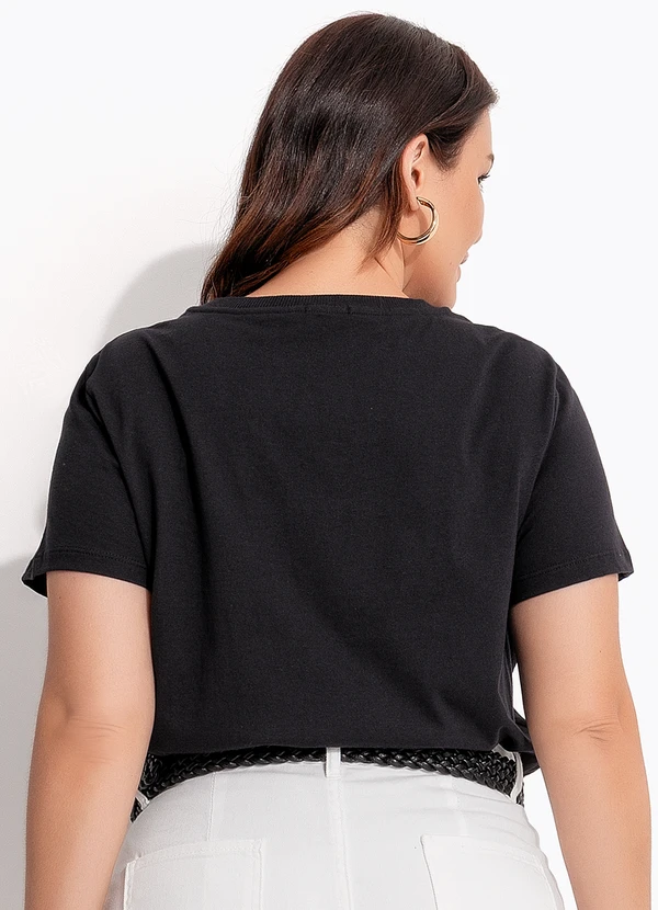 Quintess - Blusa Flor Branca em Relevo em Malha de Algodão 8