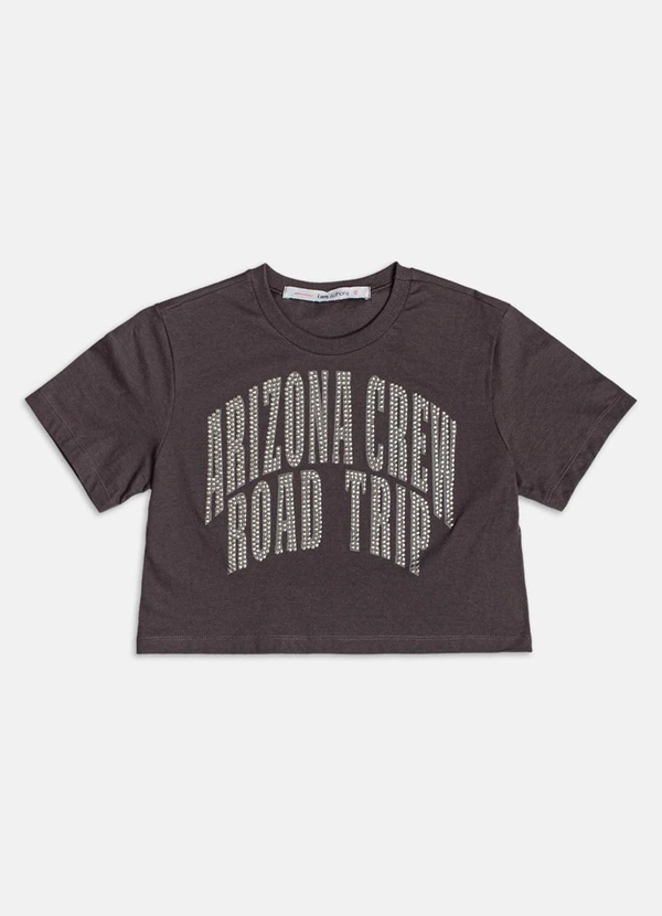 Authoria - Blusa Grafite com Strass  Grafite