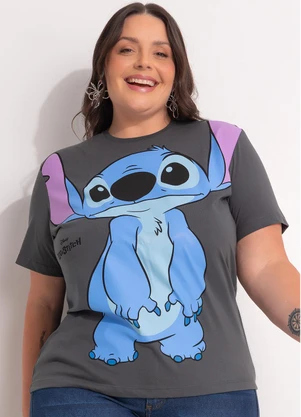 Disney - Blusa Lilo & Stitch Cinza - DISNEY