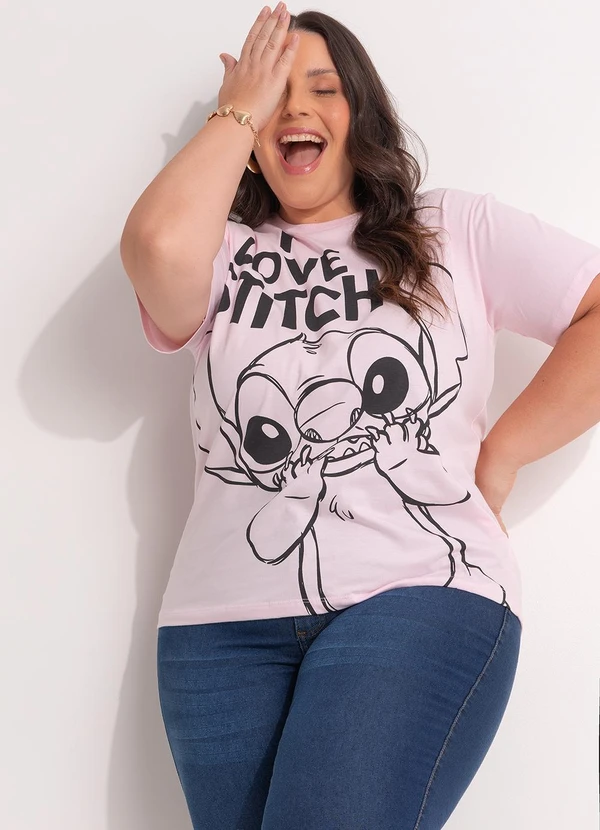 Disney - Blusa Lilo & Stitch Rosa 5