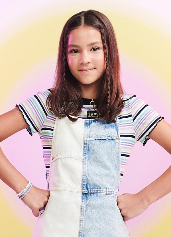 I Am - Blusa Listrada Lilás 1