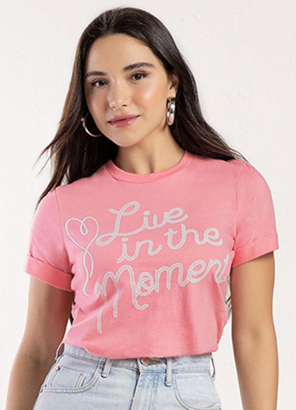 Rezzato - Blusa Live In The Moment Adulto Feminino Rosa