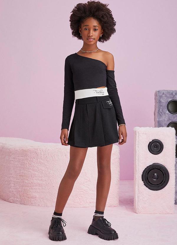 I Am - Blusa Manga Longa Preto 3