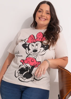 Disney - Blusa Minnie Mouse Bege - DISNEY