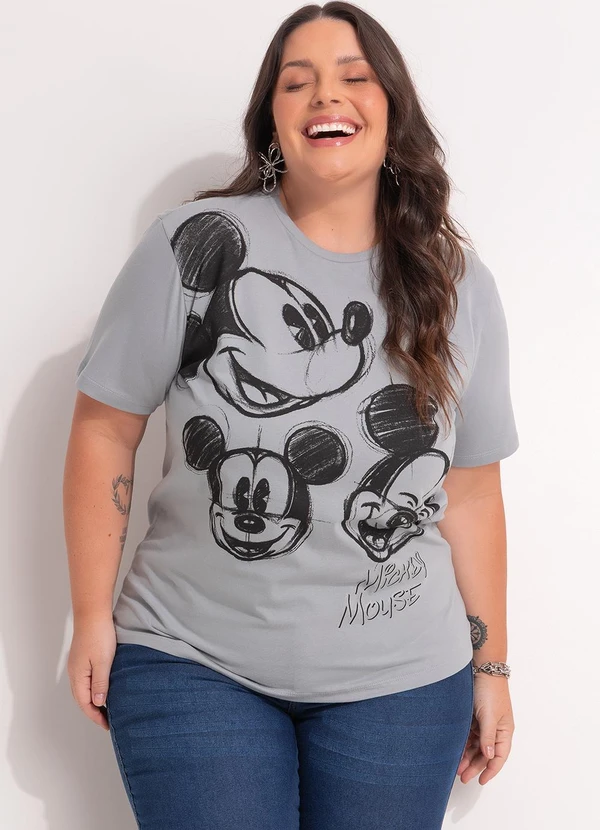 Disney - Blusa Minnie Mouse Cinza 4