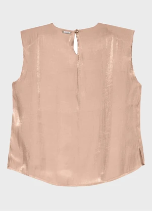 Enfim - Blusa Muscle Tee Acetinada Glow Champagne - ENFIM