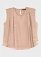 Enfim - Blusa Muscle Tee Acetinada Glow Champagne - variação: Champagne