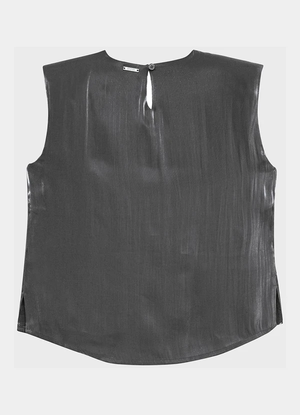 Enfim - Blusa Muscle Tee Acetinada Glow Cinza Grafite 4