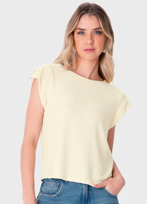 Enfim - Blusa Muscle Tee Texturizada Off White - ENFIM