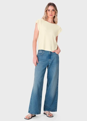 Enfim - Blusa Muscle Tee Texturizada Off White - ENFIM