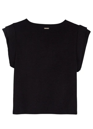 Enfim - Blusa Muscle Tee Texturizada Preto - ENFIM