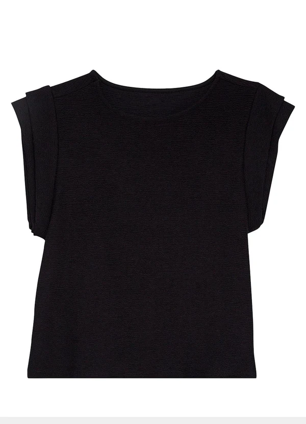 Enfim - Blusa Muscle Tee Texturizada Preto