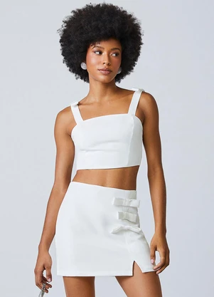 Authoria - Blusa Off White com Laços Off White - AUTHORIA