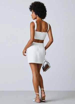 Authoria - Blusa Off White com Laços Off White - AUTHORIA