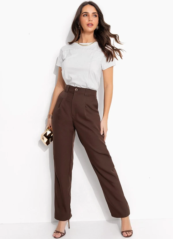 Quintess - Blusa Off White em Malha de Algodão Penteado 4