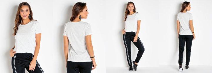 Blusa Po� Verde de Mangas Curtas