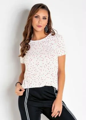 Moda Pop - Blusa Poá Vermelha com Estampa de Poá - MODA POP