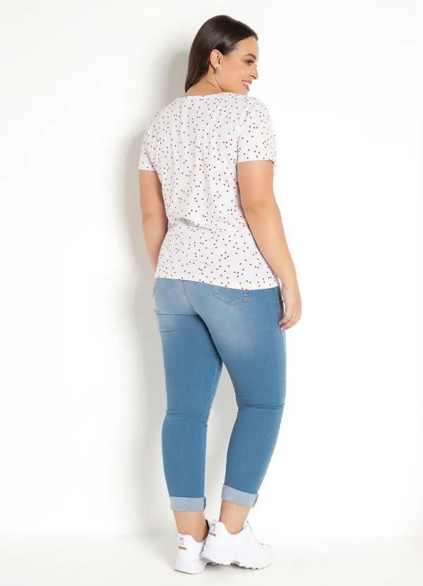 Moda Pop - Blusa Poá Vermelha com Estampa de Poá 11