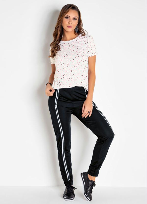 Moda Pop - Blusa Poá Vermelha com Estampa de Poá 3