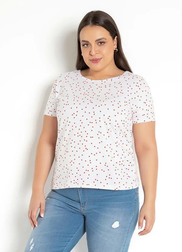 Moda Pop - Blusa Poá Vermelha com Estampa de Poá 8